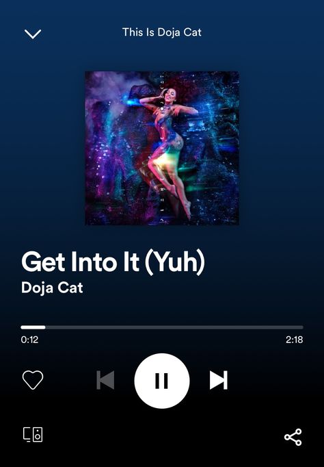 Spotify player Get Into It Yuh, Music Taste, Doja Cat, Celebrities, Music, Quick Saves