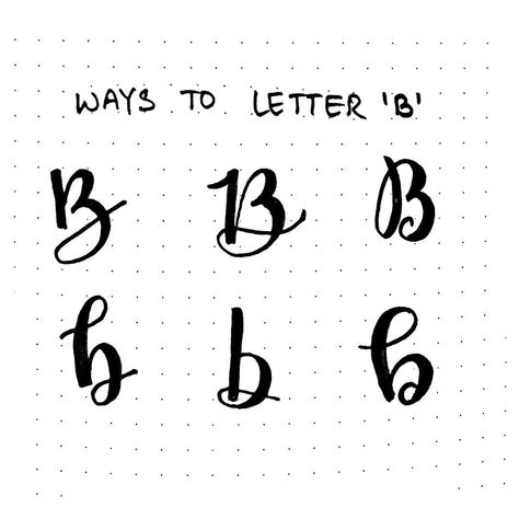 JUNEFOLIO on Instagram: “Ways to letter “B”. 🦇 • • • #brushlettering #brushpen #brushtype #scriptlettering #brushcalligraphy #moderncalligraphy #brushscript…” B Calligraphy Letter, Daisy Tutorial, B Calligraphy, Plan With Me, Hand Lettering Alphabet, Brush Script, Brush Type, Script Lettering, Brush Calligraphy