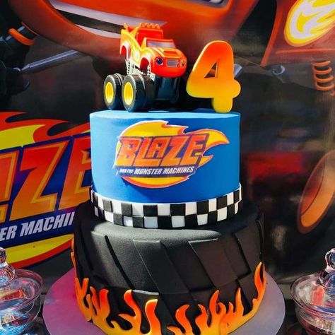 Blaze Birthday Decorations, Blaze And The Monster Machines Cupcakes, Blaze 3rd Birthday Party Ideas, Blaze The Monster Machine Party Ideas, Blaze And Monster Machine Cake, Blaze Cakes For Boys, Blaze And The Monster Machines Birthday Cake, Blaze Party Ideas, Blaze Cake Ideas