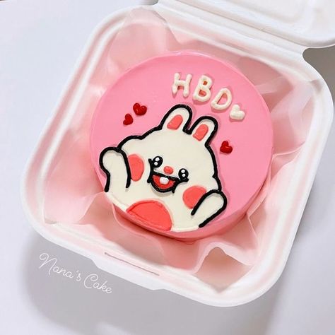 Korea Cake, Bts Cake, Pastel Cakes, Korean Cake, Instagram Cake, Simple Cake Designs, Funny Birthday Cakes, Mini Cakes Birthday, Bento Cake