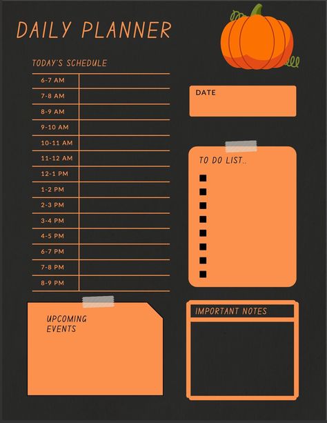 Plan and organize your day with the halloween themed daily planner! Halloween Shopping List, Halloween Planner Layout, Halloween Planner Ideas, October Planner Ideas, Tablet Notes, Bullet Journal Topics, Bullet Journal Halloween, Agenda Planner Organization, October Planner