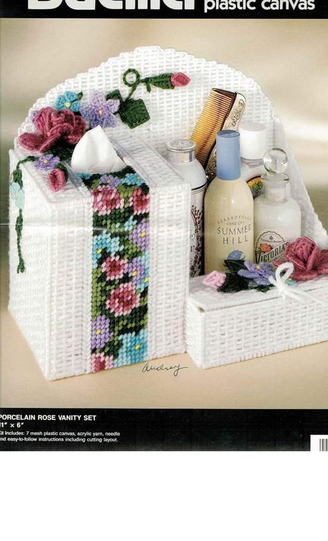 Plastic Canvas Organizer Patterns, Plastic Canvas Mini Baskets, Plastic Canvas Barbie Furniture Patterns Free, Plastic Canvas Tissue Box Covers Mary Maxim, Bingo Bag, Cottage Kleenex Box Needlepoint Plastic Canvas, Furniture Board, Porcelain Roses, Paper Basket