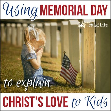 Using Memorial Day to explain Christ’s love to kids is a great way to teach them about the history of the United States and about how much Christ loves everyone.  Memorial Day was started on May 30, 1868.  It began after the Civil War as a day to remember those who gave their lives in … Memorial Day Message, Memorial Day Activities, Sermon Ideas, Kids Church Lessons, Kids Sunday School Lessons, Children Church, Childrens Sermons, Bible Study For Kids, Childrens Bible