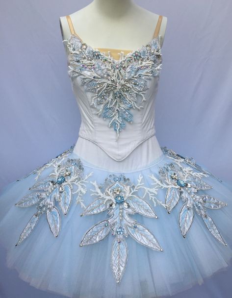 Snow Queen Tutu Nutcracker, Snow Queen Ballet, Ice Princess Costume, Classical Tutu, Snow Queen Costume, Tutu Design, Ballet Design, Ballet Designs, Nutcracker Costumes