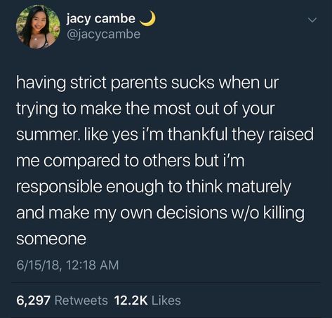 sariitaboniita Tweets About Family, Having Strict Parents, Strict Parents, Bae Quotes, Family Problems, Relatable Tweets, About Family, Queen Quotes, Real Talk Quotes