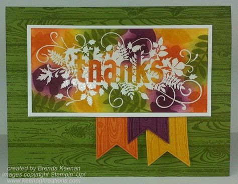 Fall card with Emboss Resist technique Thank U Cards, Fall Greeting Cards, Paper Crafts Card, Card Making Tutorials, Thanksgiving Cards, Christmas Cards To Make, Fall Cards, Paper Crafts Cards, Card Tags