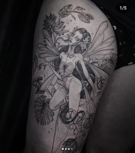 Dark Fairy Tattoo, Gothic Fairy Tattoo, Healthy Bodies, Goddess Tattoo, Fairy Tattoo, Dark Fairy, Dope Tattoos, Art Tattoos, Sleeve Tattoo