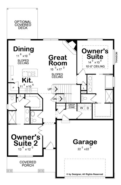 Plan #20-2254 - Houseplans.com Cottage Floor Plans, Murphy Bed Plans, House Plans One Story, Small House Floor Plans, Craftsman Style House, Simple House Plans, Craftsman Style House Plans, Craftsman House Plans, Cabin Plans