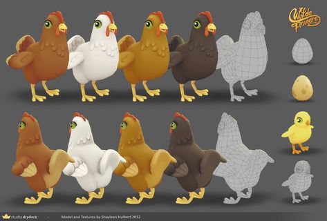 ArtStation - Wylde Flowers - Chickens Wylde Flowers, Apple Arcade, An Egg, 3d Characters, The Game, Dinosaur Stuffed Animal, Egg, Art Design, Photoshop