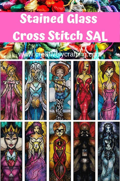 Stained Glass Cross Stitch Patterns Free, Stained Glass Disney, Stained Glass Cross Stitch, Mandie Manzano, Disney Stained Glass, Stained Glass Cross, Cross Stitch Pattern Maker, Cross Pictures, Stitch Stuff