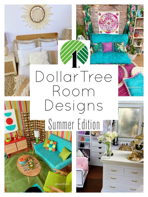 Dollar Tree DIY Summer Doll Rooms – Brunbellebarbie Diy Barbie House Bookshelf, Dollar Tree Barbie House Diy, Boho Dollhouse Diy, Dollar Store Barbie Furniture, Barbie Diy Bedroom, Dollhouse Diorama Ideas, Making Barbie Furniture, Diy Dollar Tree Dollhouse Furniture, Diy Lol Doll Furniture