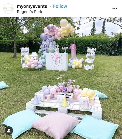 Unicorn Picnic, Party In The Park, Sleepover Party Games, Mimi Birthday, Picnic Inspo, Unicorn Birthday Party Decorations, 17th Birthday Ideas, Unicorn Themed Birthday Party, Packed Lunches