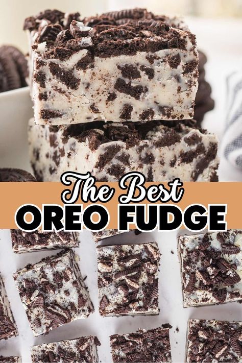 This Oreo Fudge is pure magic in a pan! With just 6 ingredients and less than 10 minutes to prepare, our fudge is simple to make, rich in flavor, and loaded with cookie crunch. This no-bake treat is perfect for any occasion. #nobake #fudgerecipe #easydessert Oreo Fudge Recipe Condensed Milk, Sweetened Condensed Milk Recipes Easy, Condensed Milk Fudge, Fudge Squares, Oreo Desserts, Homemade Fudge Recipes, Cookie Crunch, Oreo Fudge, Oreo Flavors