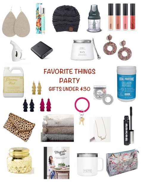 Favorite Things Party Gift Ideas Under $5, Favorite Things Gifts, Favorite Things Party Gift Ideas $10, My Favorite Things Gift Ideas, Favorite Things Party Ideas, Favorite Things Gift Ideas, Favorite Things Party Gift Ideas, Favorite Things Gift Exchange, Holiday Baking Gifts