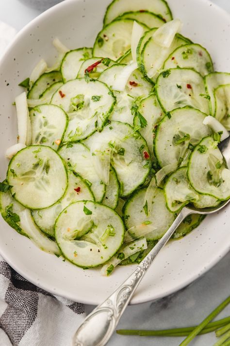 Cucumber And Cilantro Salad, Cucumber Lime Salad, Cilantro Cucumber Salad, Mexican Cucumber Salad, Cucumber Cilantro Salad, 21 Day Fix Salad, Cilantro Lime Salad, Recipes For Healthy Skin, Cilantro Salad