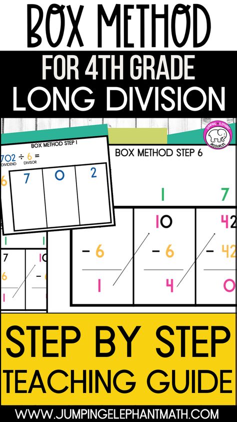 Learn how to teach long division using an area model to upper elementary students. This blog post 

In this comprehensive guide, explore the process of the Box Method, also known as the Long Division Area Model. Here's a sneak peek into what you'll find in the blog post:
•	Overview of the Box Method:
•	Step-by-Step Guide:
•	Teaching Tips:

A great blog post for 4th grade math and 5th Grade Math educators. Long Division Area Model, Box Method Division Anchor Charts, Easy Long Division, Division For 4th Grade, Division Box Method, How To Teach Long Division, Long Division Steps Printable, How To Do Long Division, Division Area Model