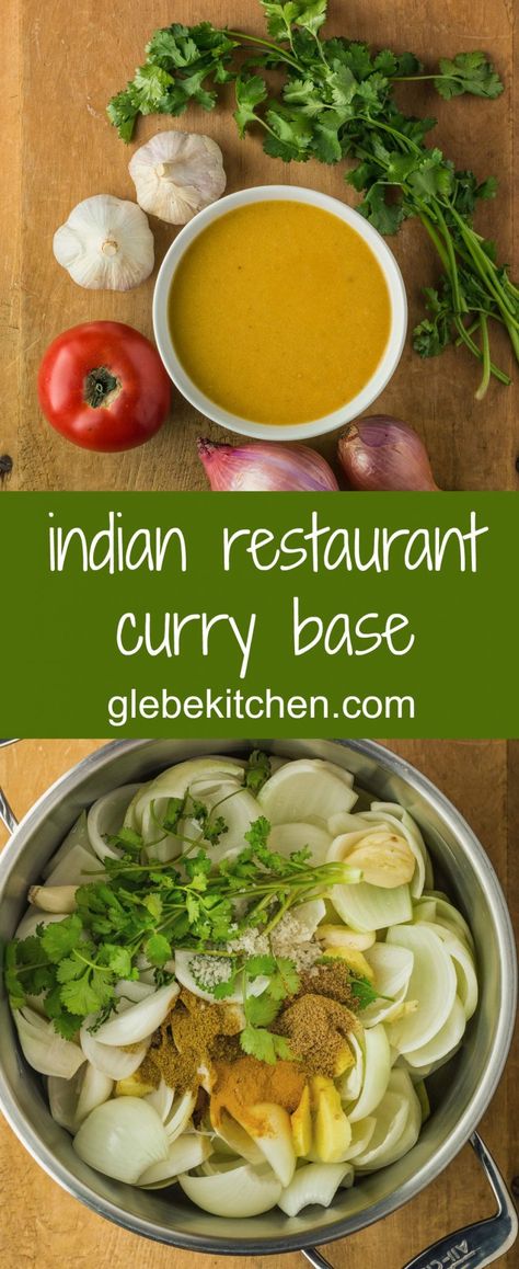 Indian restaurant curry base is at the heart of indian restaurant curry Curry Base Recipe, Curry Base, Tandoori Masala, Recipe Indian, Curry Dishes, India Food, Indian Restaurant, Indian Spices, Indian Cooking