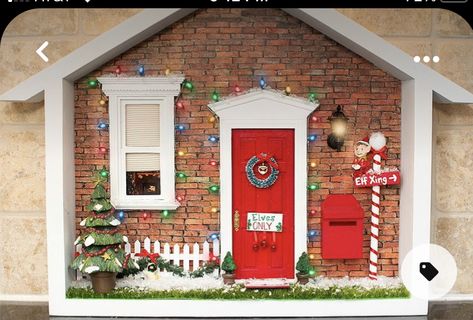 Magical Portal, Elf Stuff, Shelf Inspiration, Elf Door, House Shelves, Elf Magic, Elf Antics, Elf Fun, Christmas Preparation