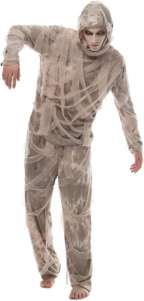 Mummy Costume Men, Halloween Mummy Costume, Spaceman Costume, Egypt Costume, Mummy Halloween Costume, Horror Cosplay, Mummy Costume, Mystery Games, Halloween Mummy