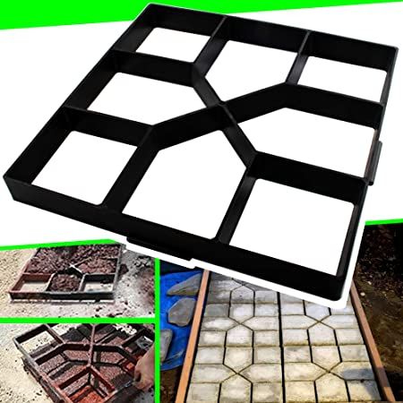 Walk Maker Reusable Concrete Molds 15.7"x15.7"x1.57" Paver Yard Patio Lawn Garden DIY Walkway Pavement Paving Moulds (Cross Square) Concrete Paving Moulds, Diy Walkway, Concrete Stepping Stone Molds, Paving Diy, Stepping Stone Pavers, Walk Maker, Diy Driveway, Stepping Stone Molds, Stepping Stone Paths