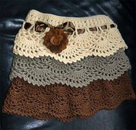 Crocheted Skirt, Crochet Skirt Pattern, Mode Crochet, Crochet Skirts, Crochet Dresses, Haken Baby, Crochet Girls, Crochet Baby Clothes, Crochet Skirt