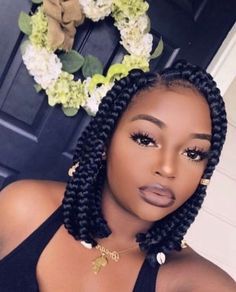 Easy Black Hairstyles, Protective Styles For Natural Hair Short, Protective Styles For Natural Hair, Hairstyles With Weave, Box Braid Hairstyles, Styles For Natural Hair, Quick Braids, Short Box Braids Hairstyles, Big Braids