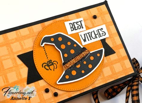 Bewitching pumpkin Bewitching Stampin Up Cards, Su Bewitching, Stylish Shapes Dies, Halloween Treat Holders, Stampin Up Valentine Cards, Artist Of The Month, Fall Greeting Cards, Witch Legs, Cards Halloween