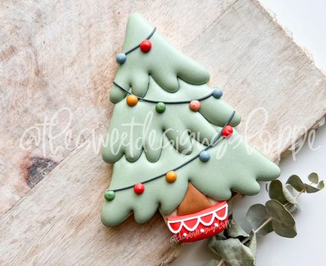 Christmas Cookie Recipes Holiday, Cookie Sets, Pretty Desserts, Christmas Donuts, Christmas Biscuits, Name Vintage, Tree Cookies, Sugar Cookie Designs, Christmas Tree Cookies