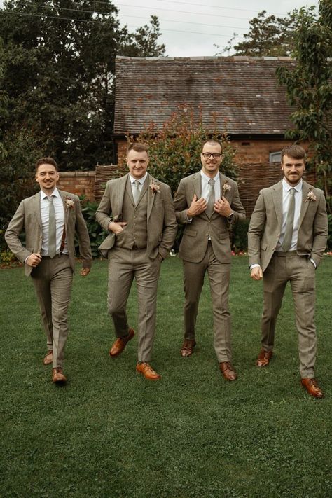 Sage Wedding Mens Suit, Mens Suit Ideas For Wedding, Sage Green Suit Groom, Groomsmen And Groom Attire, Sage Groomsmen Attire, Tweed Groom Suit, Groom Suit Summer, Sage Green Suit, Fall Groomsmen