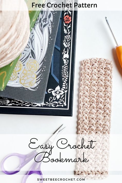 Even Moss Stitch Bookmark - Free Crochet Pattern - Sweet Bee Crochet Crochet Lace Bookmark, Even Moss Stitch, Crochet Moss Stitch, Crochet Moss, Easy Crochet Bookmarks, Lace Bookmark, Bee Crochet, Stitch Bookmark, Crochet Bookmark Pattern