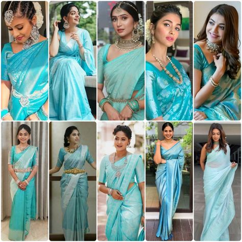 sky blue blouse design | New Blouse designs | blouse design new model |sky blue saree blouse ideas Pastel Blue Blouse Designs, Sky Blue Saree Blouse Combination, Blue Saree Blouse Designs, Sky Blue Blouse Designs, Sky Blue Blouse, Saree Blouse Ideas, Sky Blue Saree, Blue Blouse Designs, Bride Saree