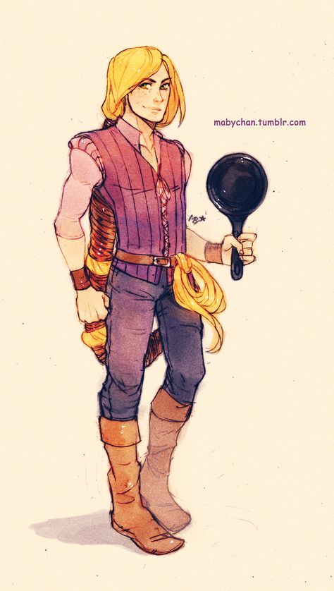 Male Rapunzel, Disney Gender Swap, Gender Bent Disney, Disney Amor, Disney Gender Bender, Dreamworks Characters, Anime W, Disney Fanart, Flynn Rider