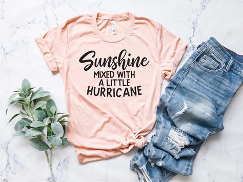 Sunshine Mixed With A Little Hurricane Shirt , Sarcastic Shirt , Funny Graphic Tee , Funny Shirt  How - To - Order - Review All of Our Photos for Size and Color Charts - Select Your Shirt Style - Select Your Shirt Color - Select Your Design (Personalization Box) If Applicable - Select Your Quantity - Add Item to Your Cart -Note-  *Black, Red, Dark Gray Heather, Heather Midnight Navy, Heather Maroon, Forest, Heather Colombia Blue Shirts comes with WHITE Vinyl/Writing. *White, Athletic Heather, Heather Mauve, Heather Peach Shirts Comes with BLACK Vinyl/Writing. *Some of our Designs Can comes with multiple colors like orange, red, gold, navy writing but these designs will show on the listings photo.  *Personalization Box only applies to White & Black color designs. Colorful, Glitter Look or V Early Stages Of Pregnancy, Newly Pregnant, Pregnant Model, Auntie Shirts, Aunt Shirts, Pregnancy Announcement Shirt, Hipster Shirts, Fitted Shirt, Grandma And Grandpa