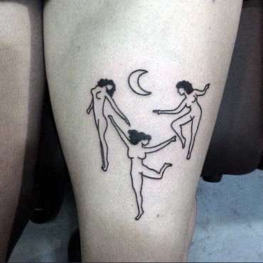 Matisse Tattoo, Feminism Tattoo, Line Tattoo Designs, Botanical Tattoo Design, Feminist Tattoo, Witch Tattoo, Line Tattoo, Free Tattoo, 문신 디자인