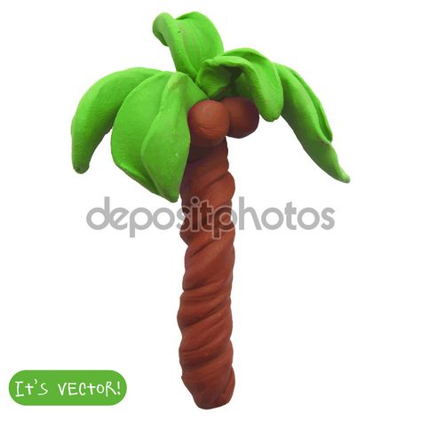 Play Doh, Palm Trees, Stock Illustration