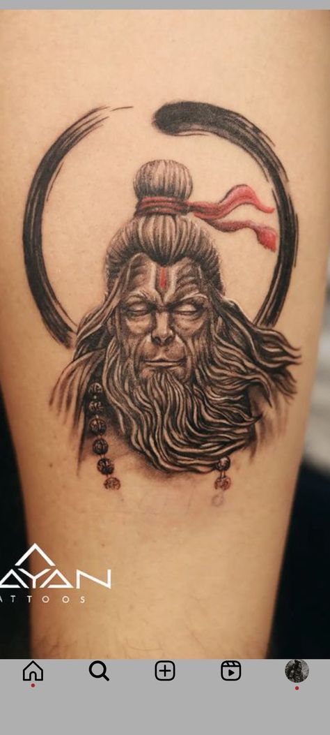 Hanumanji Tattoo, Hanuman Tattoo, Mahadev Tattoo, Om Tattoo, Band Tattoo, Name Tattoo, Tattoo Photos, Tattoo Designs, Band