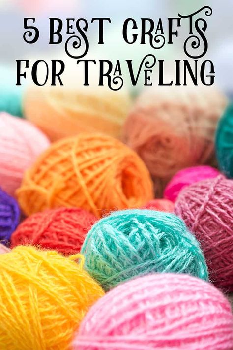 Discover tried and true crafts for traveling! The best crafts for tips and traveling including what crafts you can bring on an airplane! Crafts For Traveling, Road Trip Crafts, Travel Knitting, Craft Projects For Adults, Travel Crafts, Best Crafts, Quick Crafts, Easy Crochet Projects, Adult Crafts