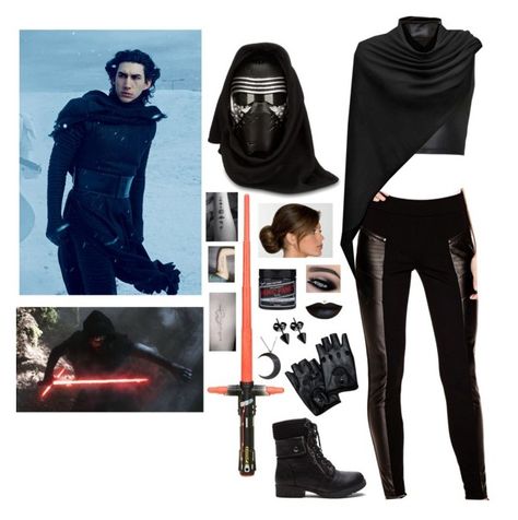 Female Kylo Ren Costume, Kylo Ren Inspired Outfits, Kylo Ren Costume Women, Kylo Ren Outfit, Kylo Ren Costume, Batuu Bounding, Star Wars Inspired Outfits, Disney Villain Costumes, Disfraz Star Wars