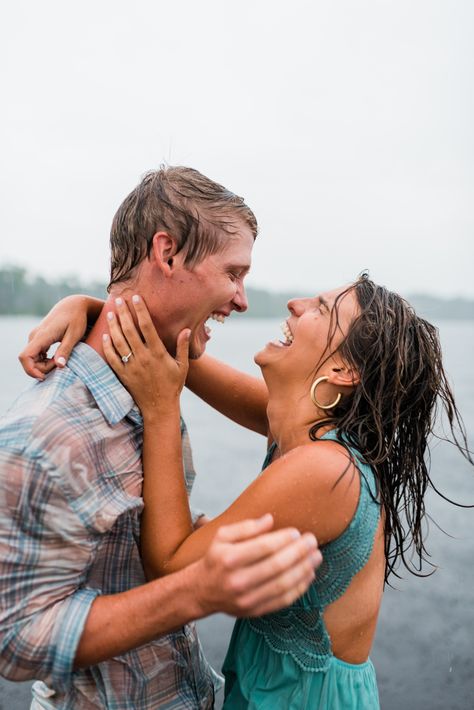 The Notebook Inspired Engagement Session, Summer Engagement Photos, Blue Maxi Dress, Engagement Photos on Lake, Engagement Photos in the Rain, Engagement Photos on a Boat, Engagement Photos in Water, NC Wedding Photographer, Chelsea Allegra Photography, Engagement Session Outfit Ideas. The Notebook Photoshoot, Wet Engagement Photos, Couple Rain Photoshoot, The Notebook Inspired Photoshoot, Rain Engagement Photos, Couples Rain Photoshoot, Raining Engagement Pictures, Rain Engagement Pictures, Engagement Rain Pictures