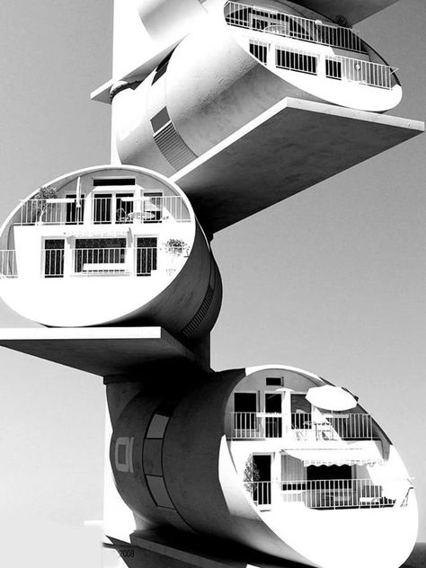 our outdoor living fantasies: a new marketing tool? Futurism Architecture, Neo Futurism, House Of Tomorrow, Bubble House, Retro Future, Weekend House, Unique House Design, Found Object Art, Unique Houses