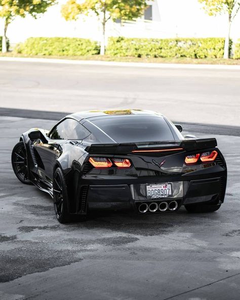 Widebody Corvette, Corvette Zo6, Z06 Corvette, Corvette C7 Z06, Black Corvette, Old Corvette, C7 Stingray, Donk Cars, Chevrolet Corvette C7