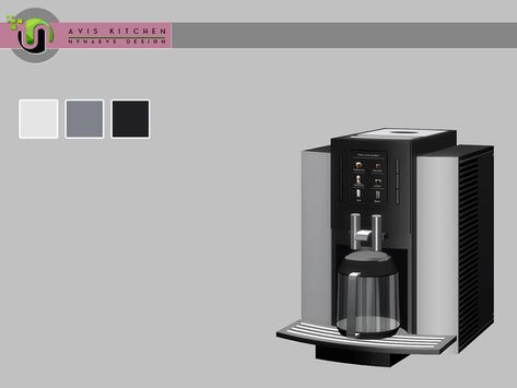 NynaeveDesign's Avis Coffee Machine Sims 4 Coffee Machine Cc, Sims 4 Cc Furniture Kitchen Appliances, Sims 4 Coffee Cc, Sims 4 Kitchen Decor, Sims 4 Coffee Machine, Sims 4 Cc Functional Kitchen Appliances, Sims 4 Vacuum, Ts4 Cc Furniture Kitchens, Sims 4 Cc Furniture Living Rooms