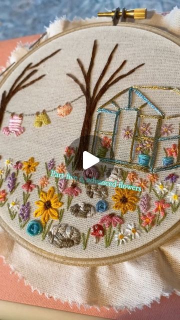 Allotment Gardening, Modern Embroidery, Embroidery Hoop Art, The Flowers, Texture Art, Embroidery Art, Landscape Art, Hand Stitching, Garden Art