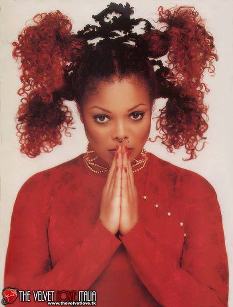 Janet Jackson Eddie Woldl 1997 - The Velvet Rope Janet Jackson Velvet Rope, Jo Jackson, The Velvet Rope, Catty Noir, The Jacksons, Janet Jackson, Black Culture, Aesthetic Hair, Hair Inspo