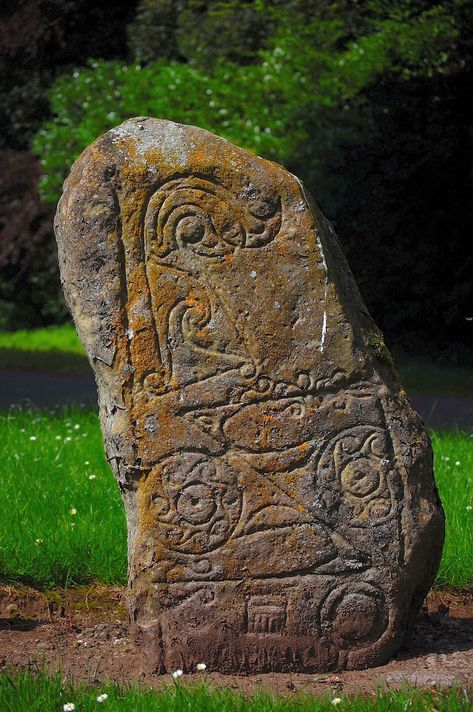 Pictish Symbols, Ancient Scotland, Neolithic Art, Tattoo Culture, Rune Stones, Historical Artwork, Standing Stone, Celtic Art, White Horses