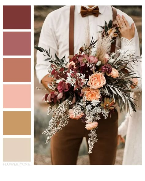 Fall Deserts, Chic Vintage Brides, Flowers And Greenery, Rustic Wedding Bouquet, Fall Wedding Bouquets, Vintage Bride, Elopement Inspiration, Bridal Flowers, Wedding Themes