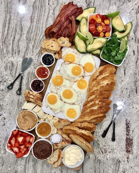 Top Your Own Toast Board Toast Charcuterie Board, Toast Board, Breakfast Platter, Charcuterie Inspiration, Party Food Platters, Charcuterie Recipes, Breakfast Toast, Weekend Breakfast, Breakfast Brunch Recipes