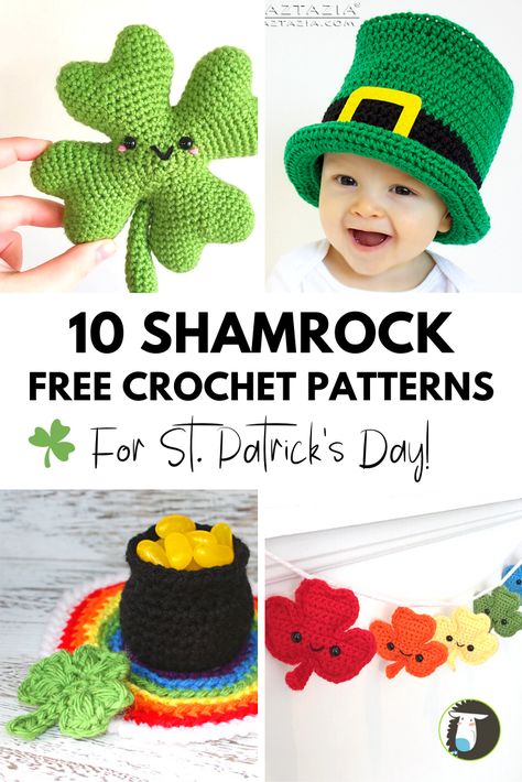 St Patricks Day Crochet, Bernat Super Value Yarn, St Patricks Day Hat, St. Patrick's Day Diy, Puff Stitch Crochet, Crochet Boot Cuffs, St Patricks Crafts, St Patrick's Day Crafts, Holiday Crochet