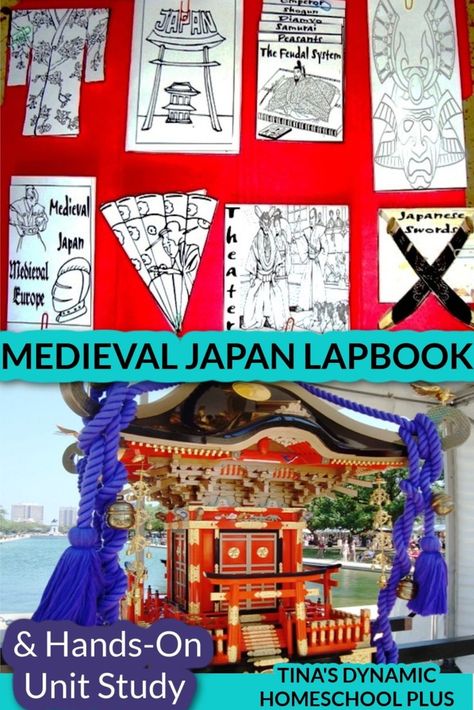 Medieval Japan Lapbook for Kids and Fun Hands-on Ideas Japan For Kids, Medieval Japanese, Lapbook Ideas, Feudal System, Medieval Japan, Unit Studies Homeschool, Geography For Kids, Japan Crafts, Japanese Festival