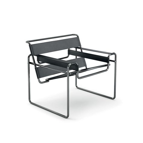 Wassily chair thumbnail Knoll Wassily Chair, Marcel Breuer Wassily Chair, متحف فني, Transparent Chair, Wassily Chair, Massimo Vignelli, Iconic Chairs, Norman Foster, Charles Rennie Mackintosh